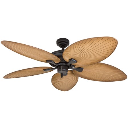 Honeywell Palm Island, 52 in. Indoor/Outdoor Ceiling Fan with No Light, Bronze Tropical 50505-40